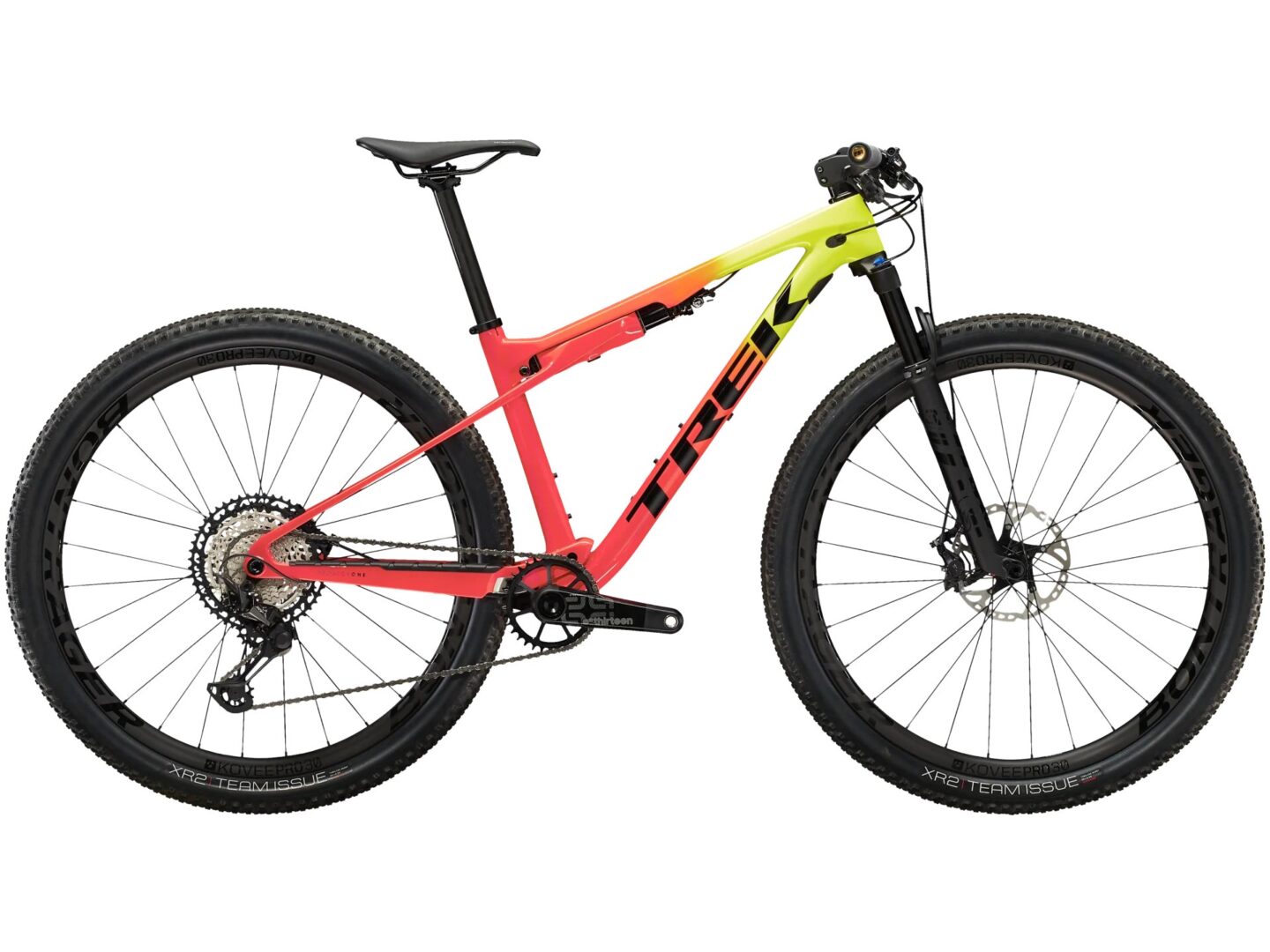 Trek Supercaliber 9.8 XT Gen 1 Radioactive Yellow To Coral Fade