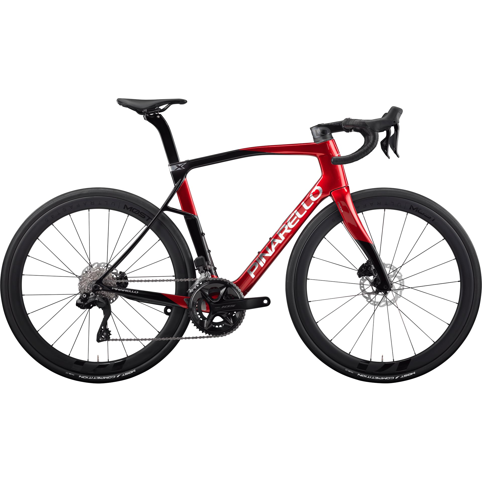 Pinarello X5 Shimano 105 Di2 Most Ultrafast 45 DB Starry Red Shiny